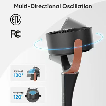 Ultra Quiet Standing Fan with Remote 15 Speed Settings Wide Oscillation Timer Adjustable Airflow